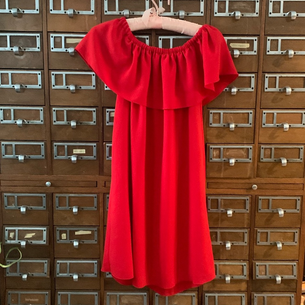 Wilfred Neuchatel Red Off the Shoulder Dress Size XXS Pockets